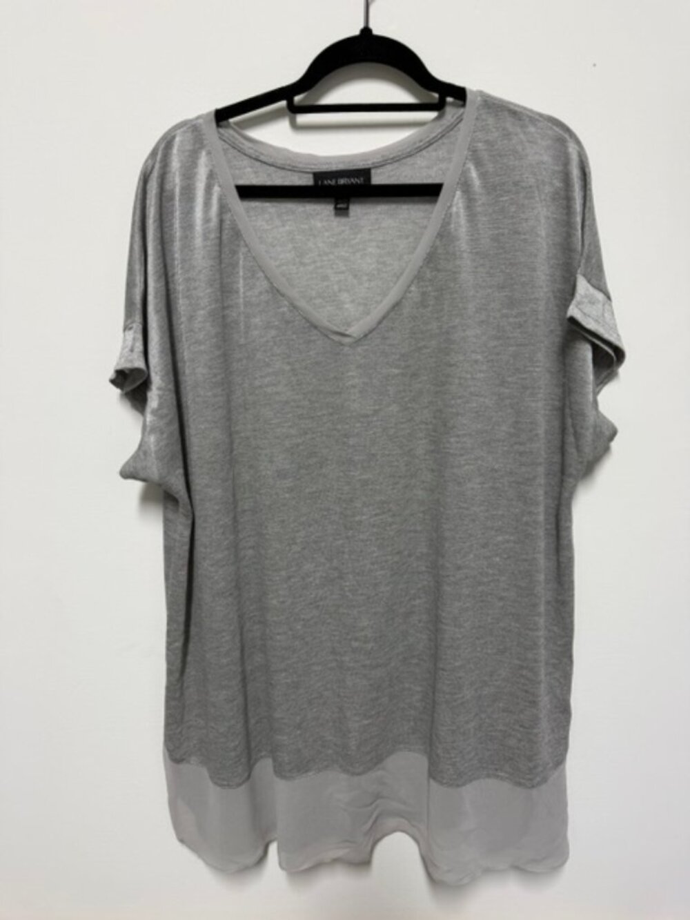 Womens Lane Bryant Grey Shimmery Tunic 22/24 Size